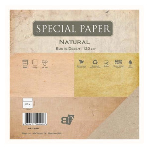 Buste Special Paper Natural desert 120gr 17x17 25pz