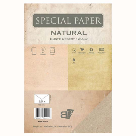 Buste Special Paper Natural desert 120gr 180x120 25pz