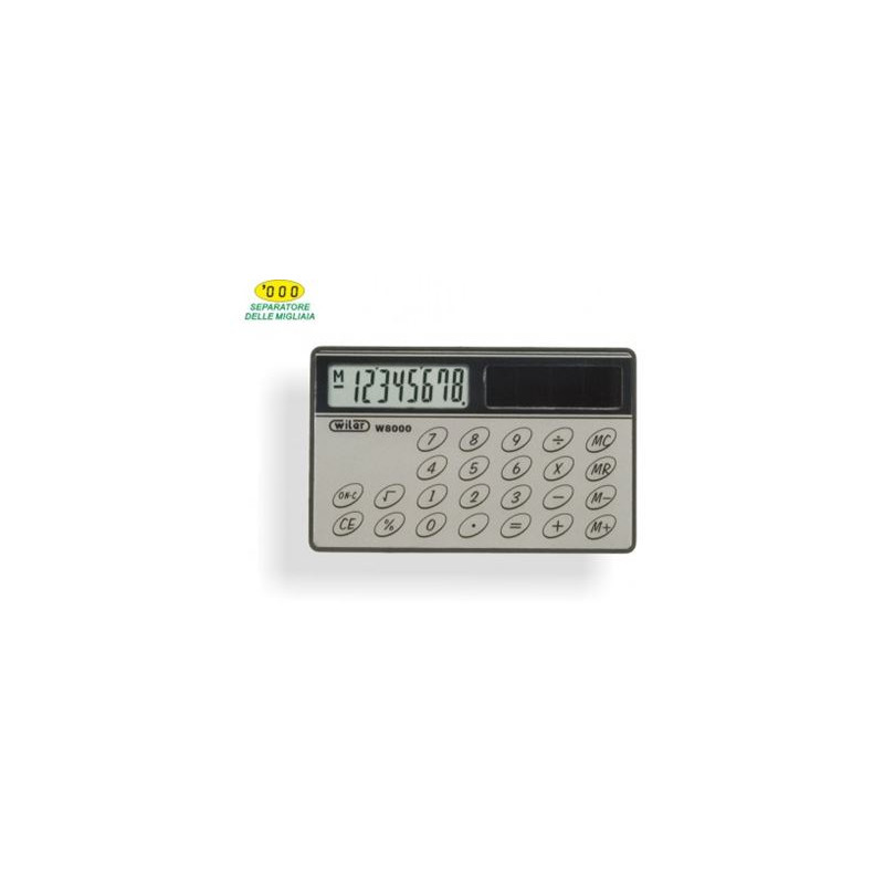 Calcolatrice ultrasottile solare Wiler
