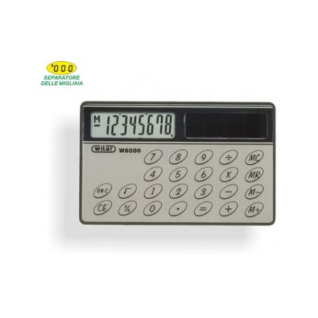 Calcolatrice ultrasottile solare Wiler