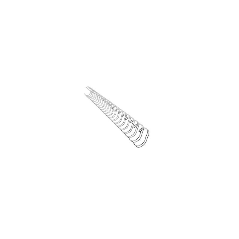 Anelli in metallo Dorsi metallici GBC - 21 anelli - 70 fogli - dorso 8 mm - bianco - conf. 100