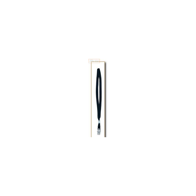 Cordoncino con clip in metallo colore nero