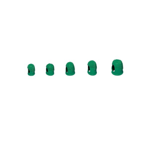 Ditali in gomma 17,2 mm verde 12pz