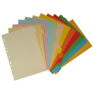 Divisori in ppl A4 6 colori 6pz