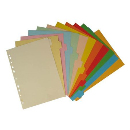 Divisori in ppl A4 6 colori 6pz