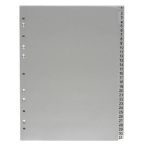 Divisori numerati da 1-31 propilene
