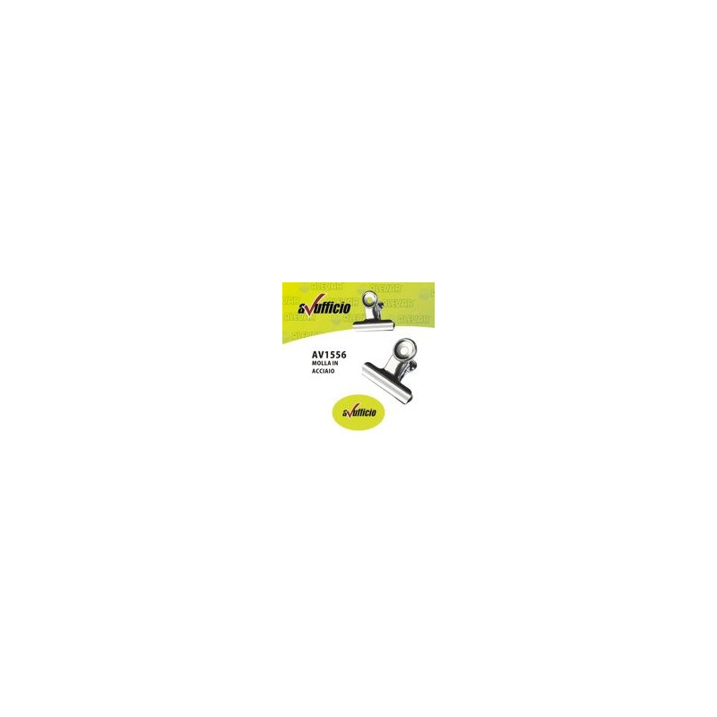 Molle fermafogli in acciaio letter clips 63mm 36pz