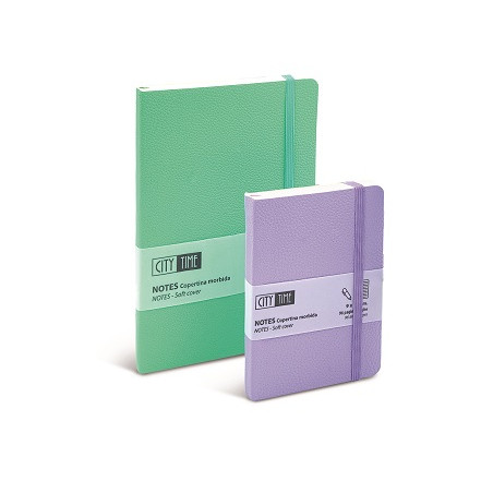 Notes taccuino con elastico 13x21 80fg colori pastello