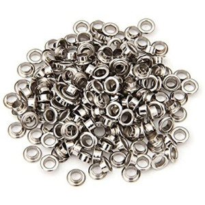 Occhielli metallo per occhiellatrice 250pz col. arg. diam. 5 mm