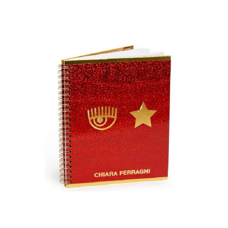 OFFERTA  Taccuino notebook Chiara Ferragni 2023 ROSSO