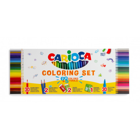 Set pastelli tita + pennarelli joy carioca 60pz