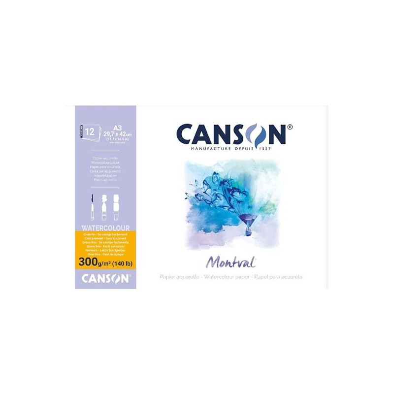 Blocco Canson Montval 300gr m2  36X48 12fg