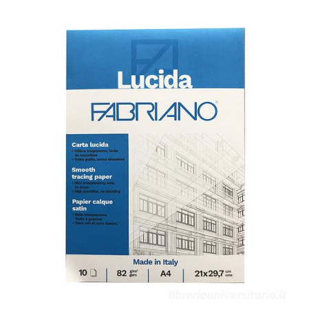 Blocco carta lucida A4 Fabriano 82GR 10fg