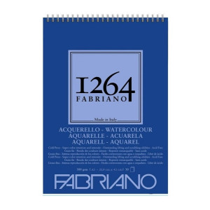 Blocco da disegno 1264  acquerello A4 300gr 30fg Fabriano