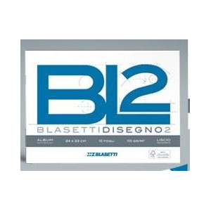 Blocco da disegno BL2 20fogli lisci 24x33