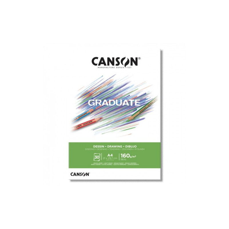 Blocco da disegno Graduate bristol Canson 160gr A4 30fg