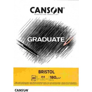 Blocco da disegno Graduate bristol Canson 180gr A4 20fg