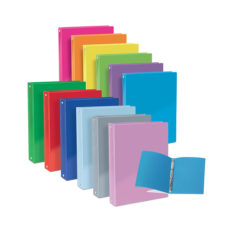 Cartella 4 anelli A4 d.16 in ppl vari colori