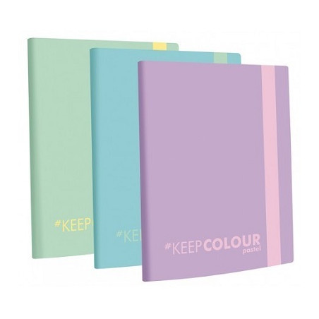 Cartella con elastico A4 in PPL Orna colore pastello