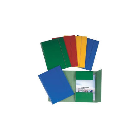 Cartella con elastico in prespan BLU
