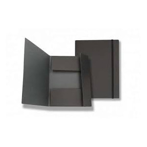 Cartella con elastico in prespan NERE matte