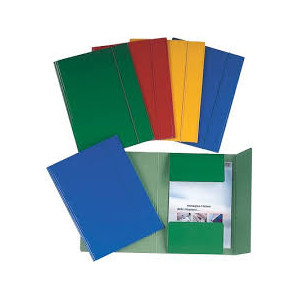 Cartella con elastico in prespan VERDE