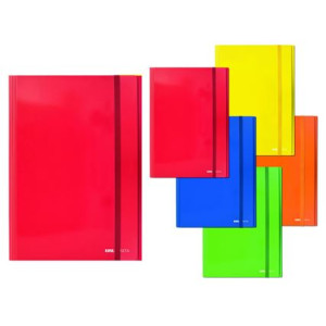 Cartella con elastico piatto blu 25x35
