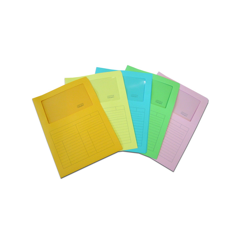 Cartelle con finestra sintex arancio 50pz