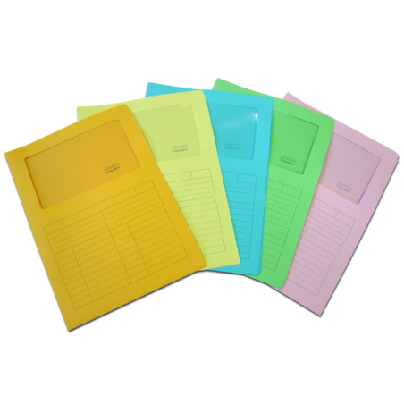 Cartelle con finestra sintex arancio 50pz