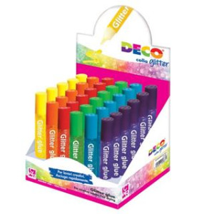 Colla glitter multicolor colori tenui ml.10,5 x 30pz CWR