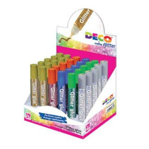 Colla glitter multicolor metal ml.10,5  x 30pz CWR