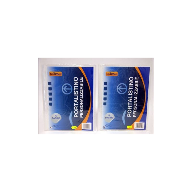Portalistino A4 10ff personalizzabili colore neutro