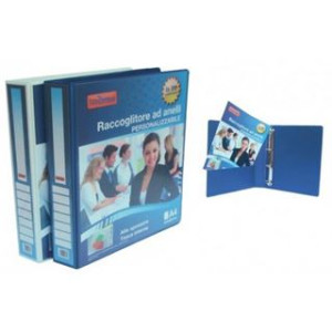 Raccoglitore personalizzabile 4 anelli D.30 blu display