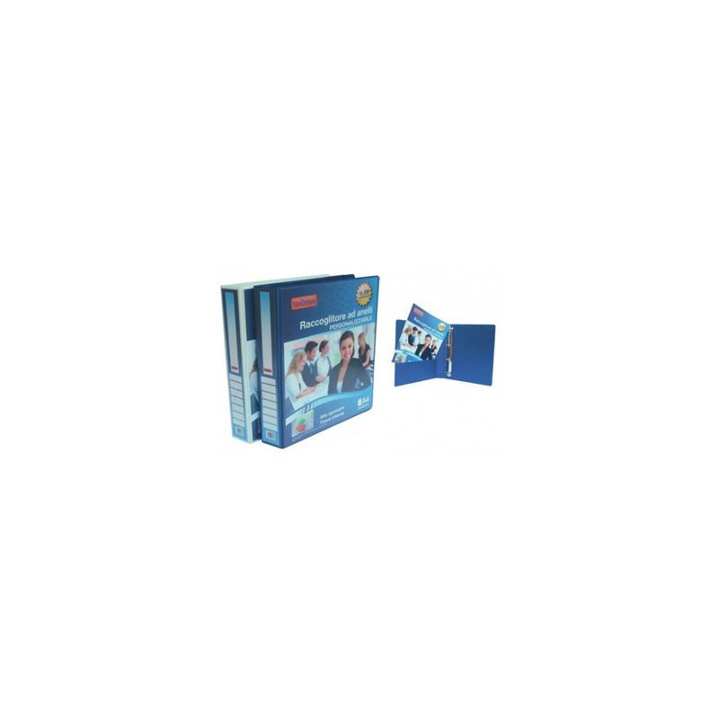 Raccoglitore personalizzabile 4 anelli D.40 blu display