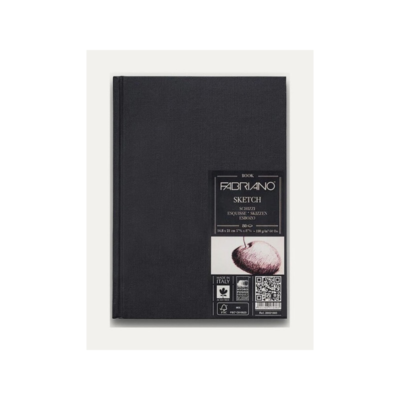 Sketchbook A5 80fg 110gr Blocco da disegno Fabriano Grana naturale
