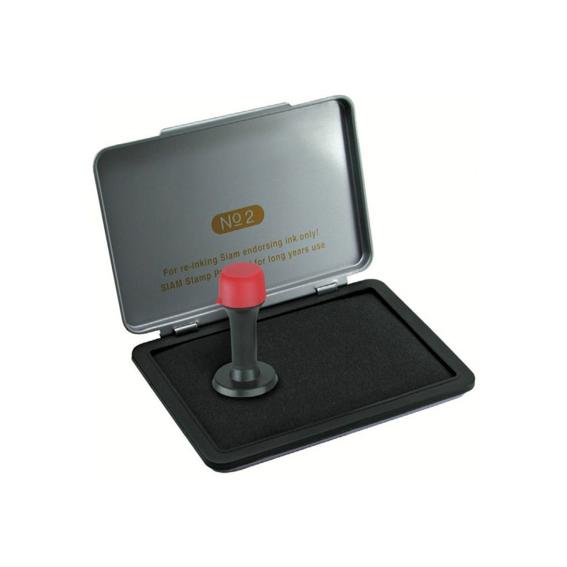 Cuscinetto per timbri 12x8 cm.medio nero