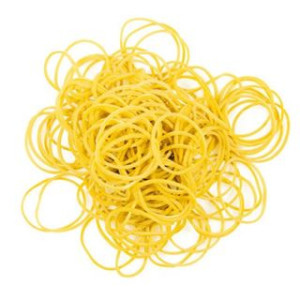 Elastici in gomma gialli d.30 1 kg