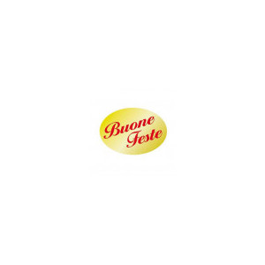 Etichette adesivesu rotolo oro Buone Feste