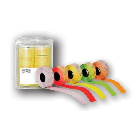 Etichette per prezzatrici 26X12 Fluo giallo 10pz
