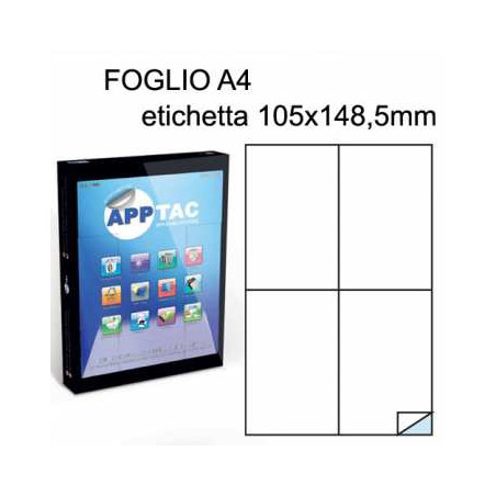 Etichette su A4 105x148 100fg 4 etichette a foglio