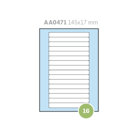Etichette su A4 145x17 100fg 16 etichette a foglio