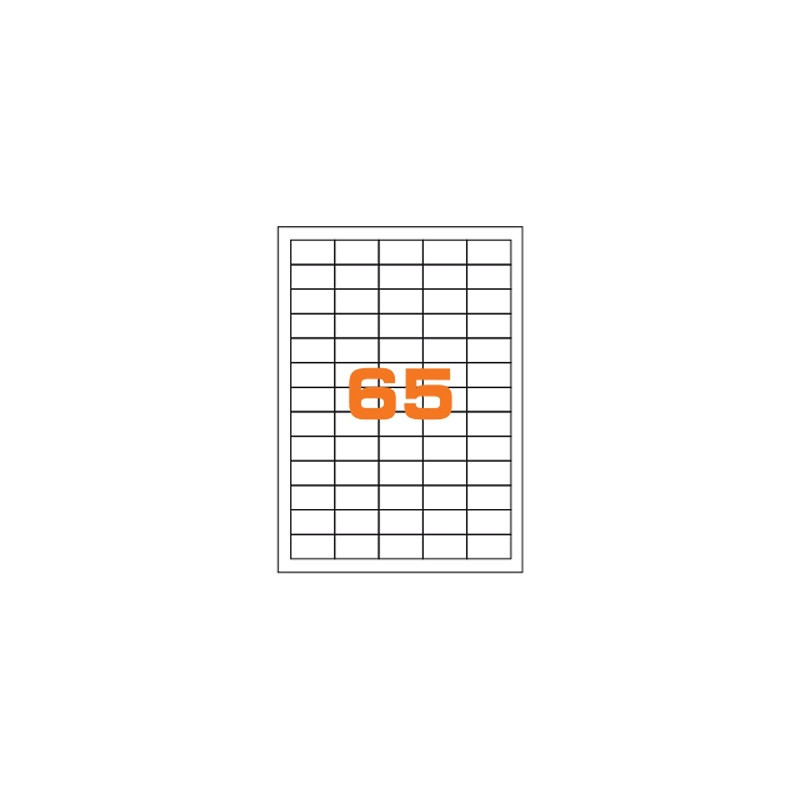 Etichette su A4 38X21,2 100fg 65 etichette a foglio