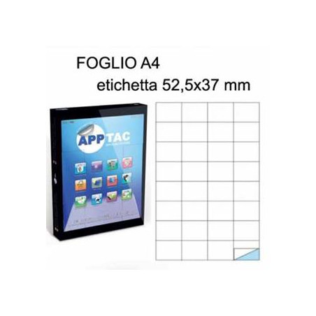 Etichette su A4 52,5x37 100fg 32 etichette a foglio