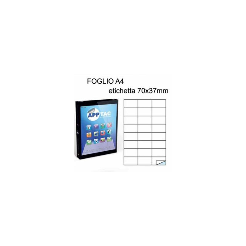 Etichette su A4 70x37mm 24 etichette a foglio  10fg
