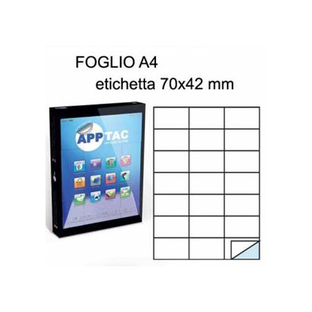 Etichette su A4 70x42 100fg 21 etichette a foglio