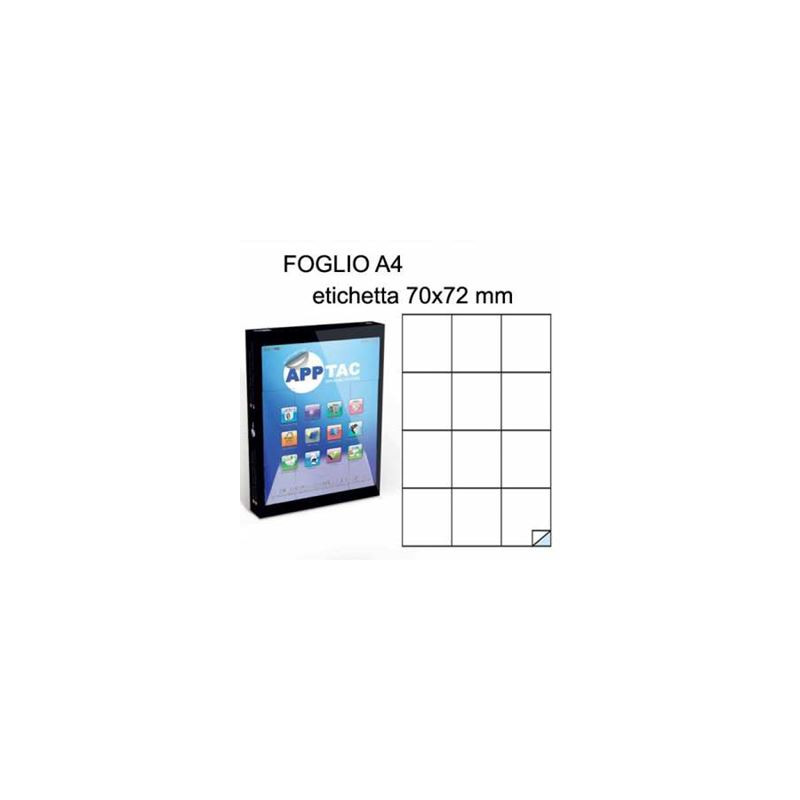 Etichette su A4 70X72 100fg 12 etichette a foglio