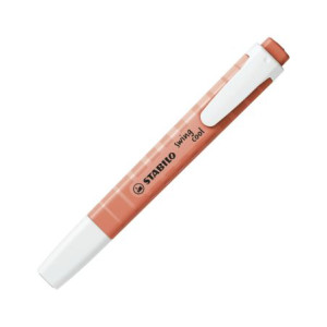 Evidenziatore a penna Stabilo Swing Cool con clip tecnologia anti dry-out col. pastello Rosa Corallo