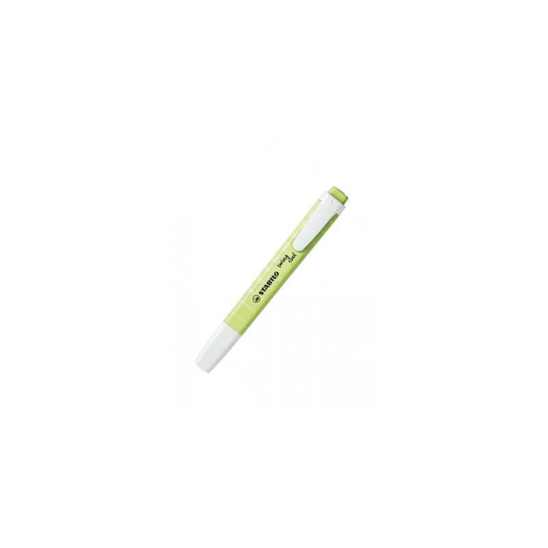 Evidenziatore a penna Stabilo Swing Cool con clip tecnologia anti dry-out col. pastello Verde Pastello