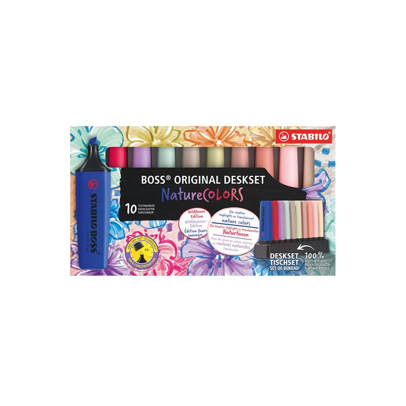 Evidenziatori Stabilo Boss 10pz colori