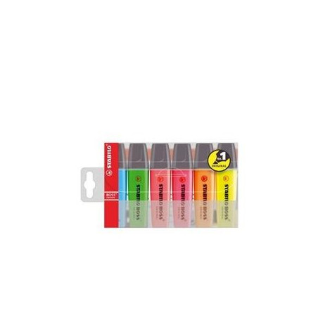 Evidenziatori Stabilo Boss 6 colori assortiti